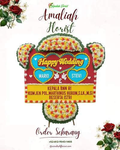 Karangan Papan Bunga Pernikahan di Mamajang Luar
